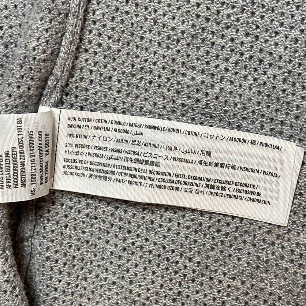 Abercrombie & Fitch | Gray Open Front Longline Cardigan | Medium - Picture 9 of 11